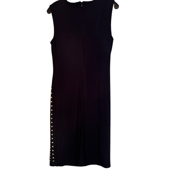 Elegant Navy Blue Carmen Marco Valvo Studded Dress, Size: Medium - Picture 5 of 5